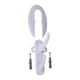 Cabide Duplo Vertical – Moldura Fosca Branca